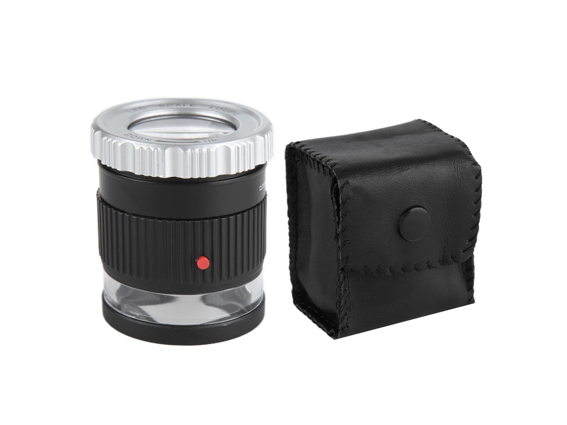 Lupa Led Portátil Th-9006b De Metal Con Alta Magnificación Y Escala De Alta Precisión.