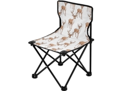 Silla de camping Alipis de madera y tela, plegable, ligera y portátil (sin marca).