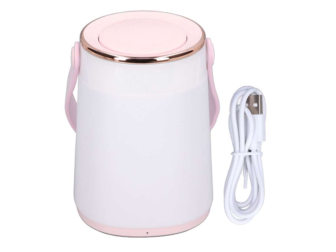 Lámpara De Noche Para Guardería Con Regulador De Intensidad Continuo, Indicador De Temperatura, Reloj Y Recargable Por Usb.