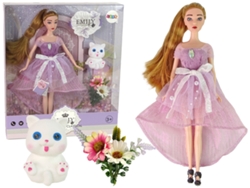 Muñeca bebé Emily Long Hair White Cat B.active