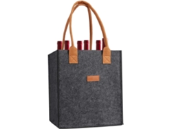 Bolsa de fieltro Slowmoose para 6 botellas de vino, de viaje, reutilizable.