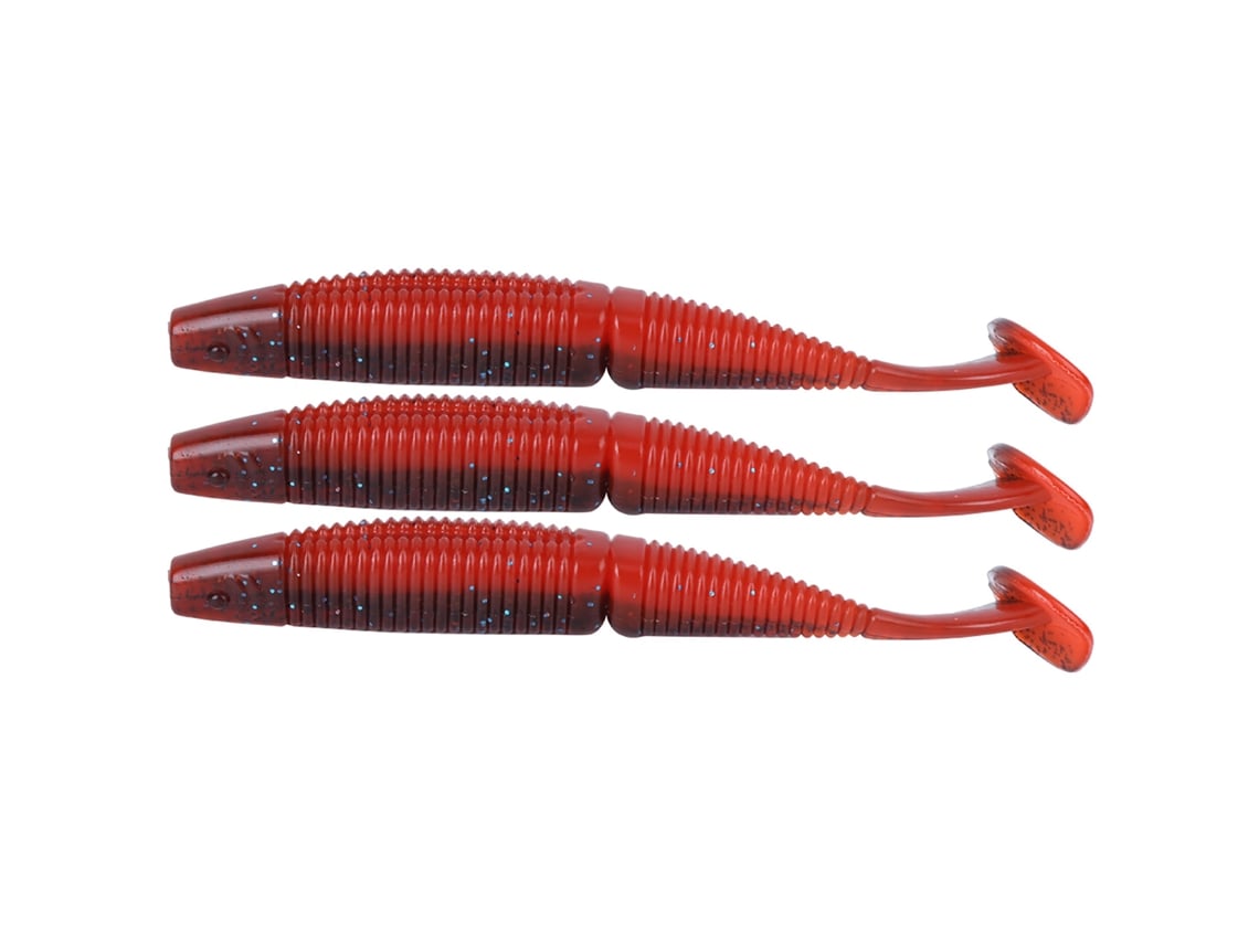 2026rebe-ar50 3pcs Cebo Artificial De Gusano Suave Cola T 120mm 10.5g Para Pesca
