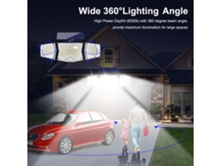 Yncm2026-luz Solar Exterior De Pared Con Sensor Y Control Remoto Impermeable 199led Para Jardín, Garage Y Balcón