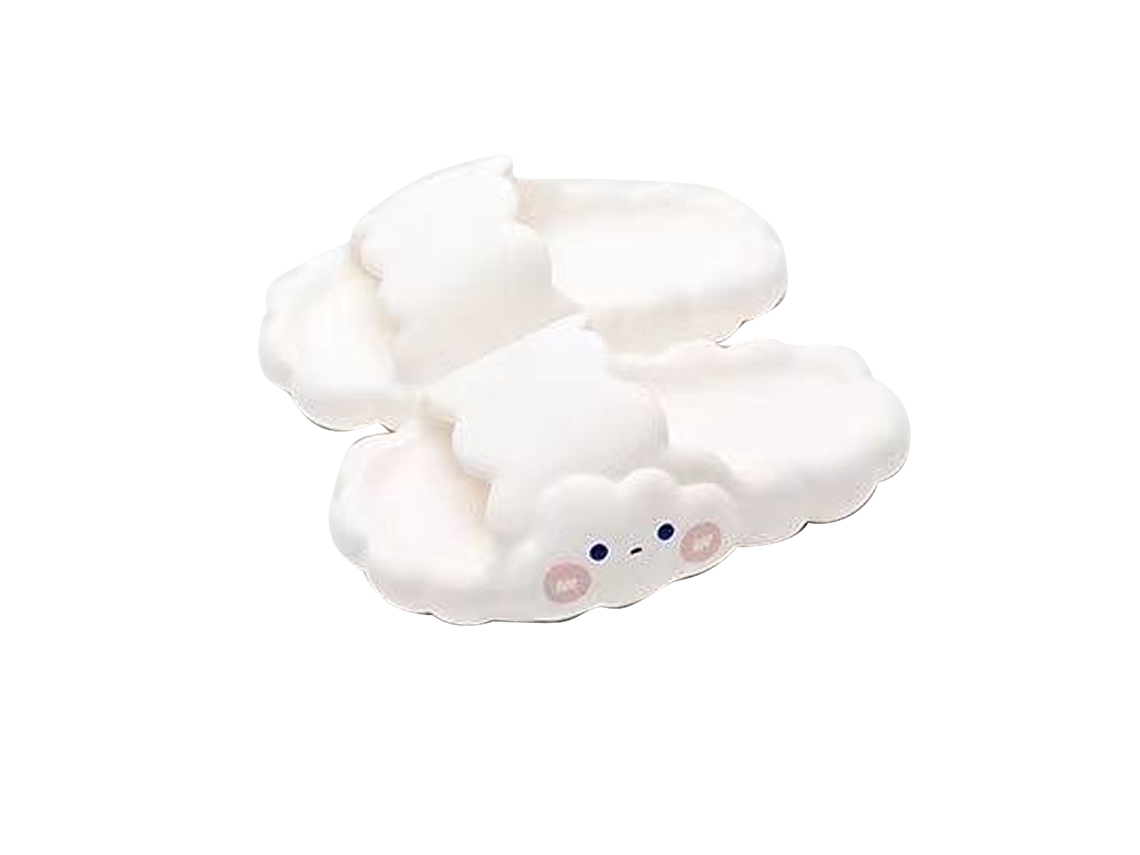 Chanclas De Verano Para Mujer, Bonitas, Con Suela Gruesa, Cómodas, Antideslizantes, De Pvc Ligero, Blancas, Tallas 38-39.