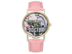 Reloj De Pulsera Unisex De Grado Médico, Correa De Pu, Esfera Redonda, Cuarzo, Oro Rosa.