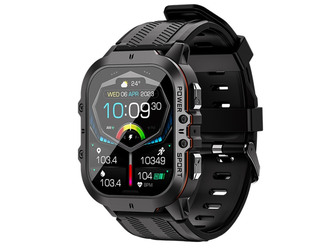 Smartwatch con Llamadas Bluetooth Asistente de Voz Monitorización de la Salud de la Mujer y Modos Multideporte Naranja YEMAESRE