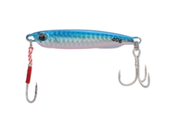 Señuelo De Pesca Portátil De Metal Lifelike Hard Baits Con Anzuelo De Acero Inoxidable, 40 G, Azul Láser, Para Pesca En Agua Salada Y Dulce.