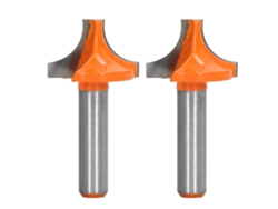 2 Brocas De Fresado Y Biselado De Carburo De Tungsteno De 8 Mm Con Vástago Redondo Para Carpintería (8x25 Mm)
