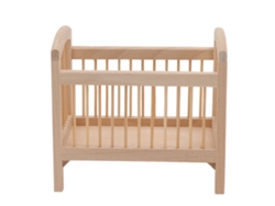 2026-cuna Miniatura 1/12 Escala Mueble De Madera Sin Espinas Para Casita De Muñecas Cama Mini