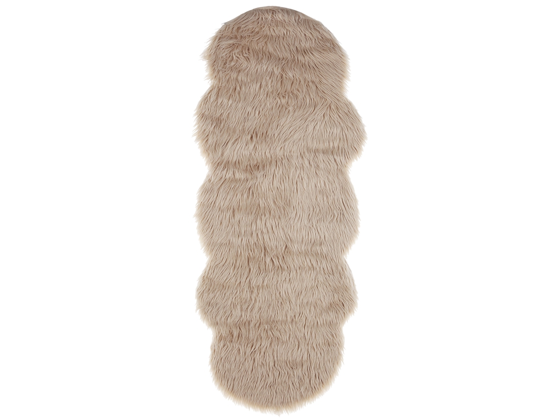 Alfombra de pelo largo BELIANI Mamungari de Acrílico Beige 60x180
