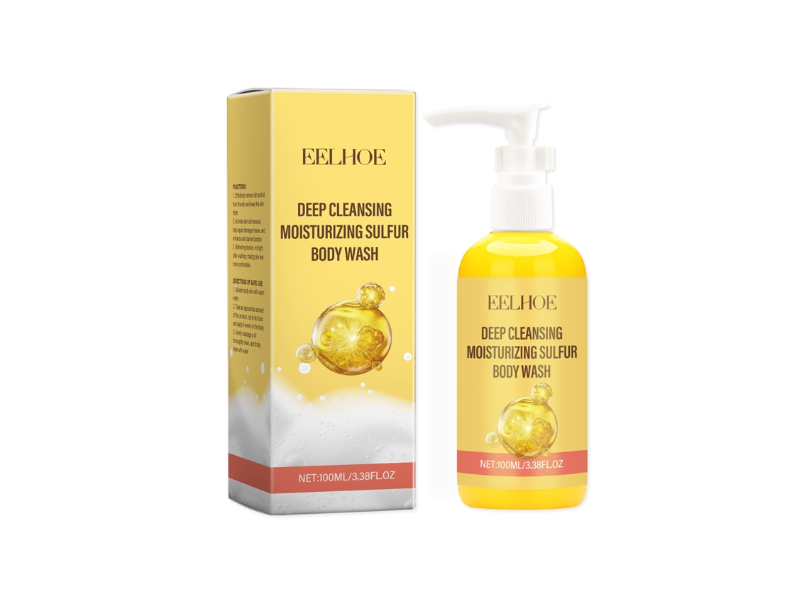 Gel corporal de azufre para una limpieza profunda de la piel.