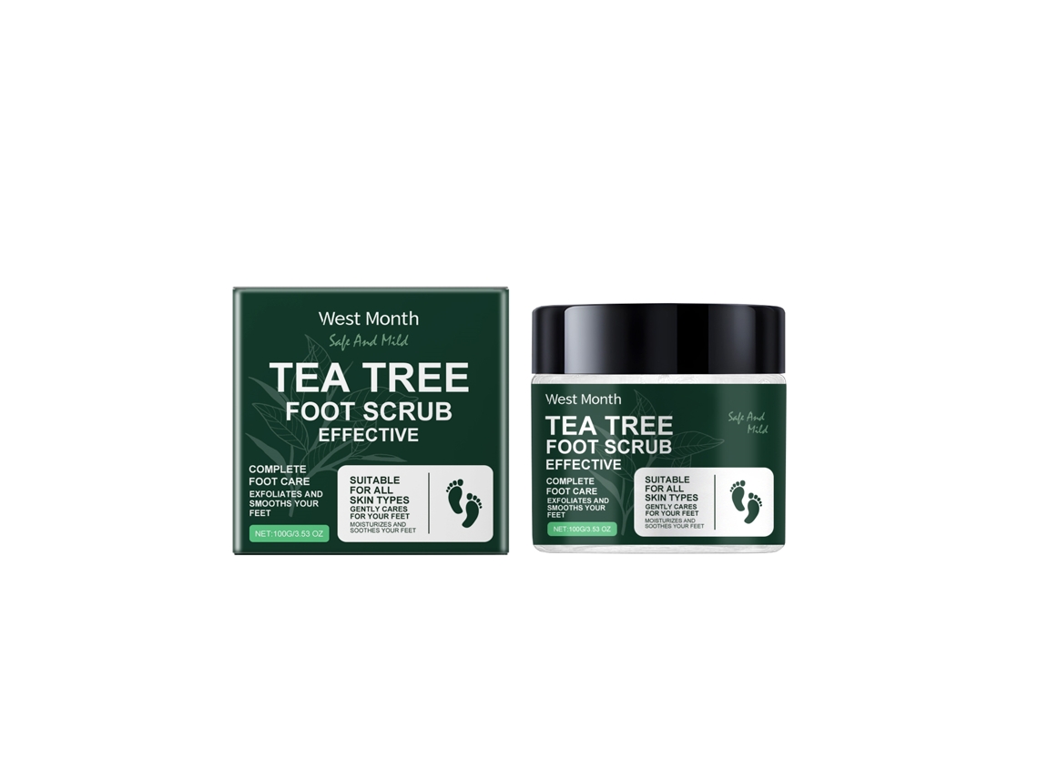Exfoliante para pies con árbol de té