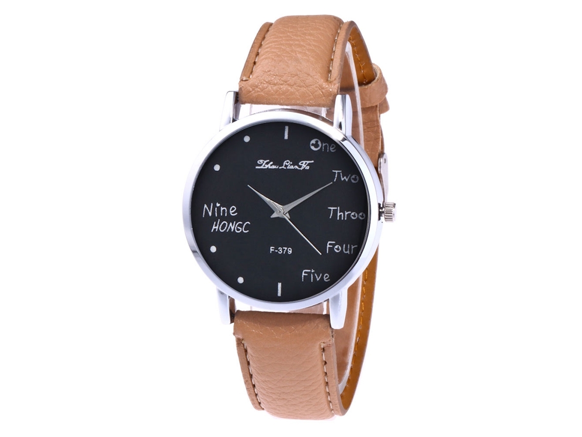 Reloj De Pulsera Unisex De Moda Cuarzo Para Ocio Color Beige Zhoulianfa
