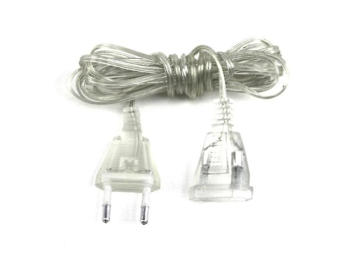 Cable De Extensión Transparente De Pvc De 5 M, Impermeable, Para Luces Navideñas, Con Enchufe, 220/110 V.