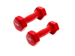 Conjunto de 2 Mancuernas Pesas De 1,5Kg De Acero Cubierta En Vinilo Suave Y Antideslizante Ejercicio Gimnasia Musculación Par De Mancuernas GE