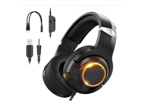 Auriculares Gaming para Ps4 Xbox One Nintendo Switch Pc Mac Auriculares Gaming para portátil con micrófono y luz Led Bass Surround BISBISOUS