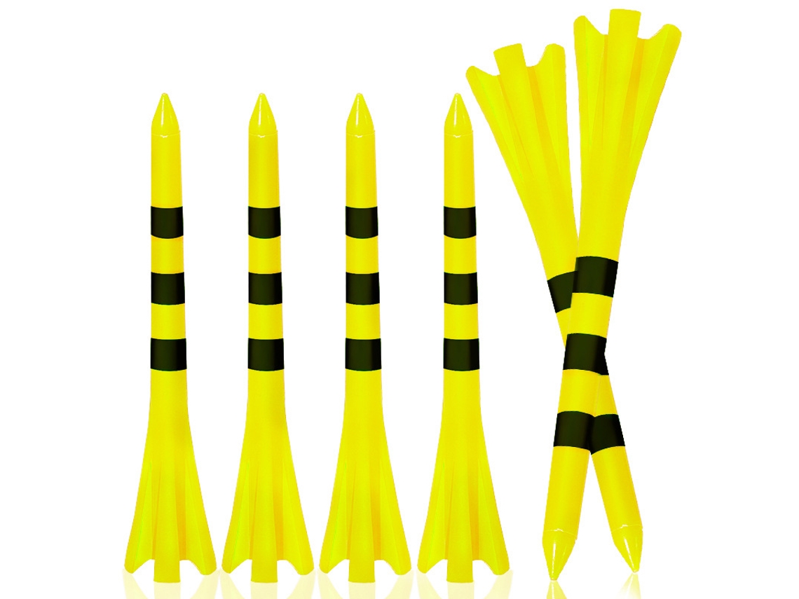 Juego de 50 tees de golf, accesorios para tees de golf amarillos Digitallab