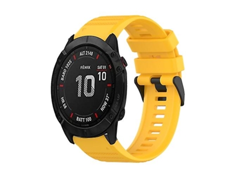 Correa Smartwatch Para Garmin Fenix 6X Pro 26Mm Herramienta Amarilla VENISYMLIS