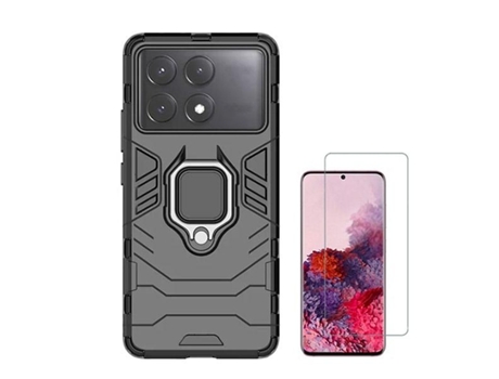 Funda Cleargorilasglass Proteção Militar para Xiaomi Xiaomi Poco X6 Pro GIFT4ME Vidrio Templado Negro