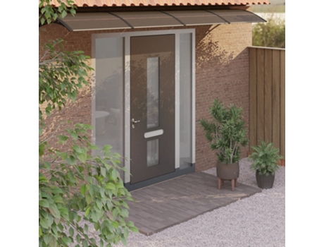 MAISON EXCLUSIVE Marquesina de puerta policarbonato negro 400x100 cm