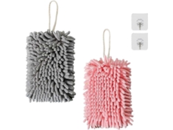 Rebe-toallas De Mano Colgantes Microfibra Suaves Y Absorbentes Con Argolla Para Cocina Y Baño