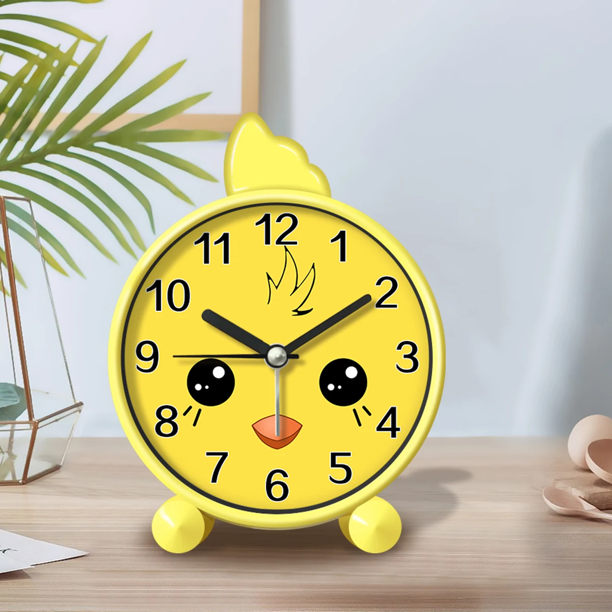 Lindo Y Educativo Reloj Despertador Para Niños, Con Forma De Animal, Redondo Y Silencioso.