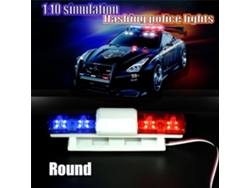 Piezas de coche RC, luz LED de policía, alarma intermitente para modelos de vehículos HSP Kyosho Tamiya Axial SCX10 D90 1/10, accesorios de repuesto