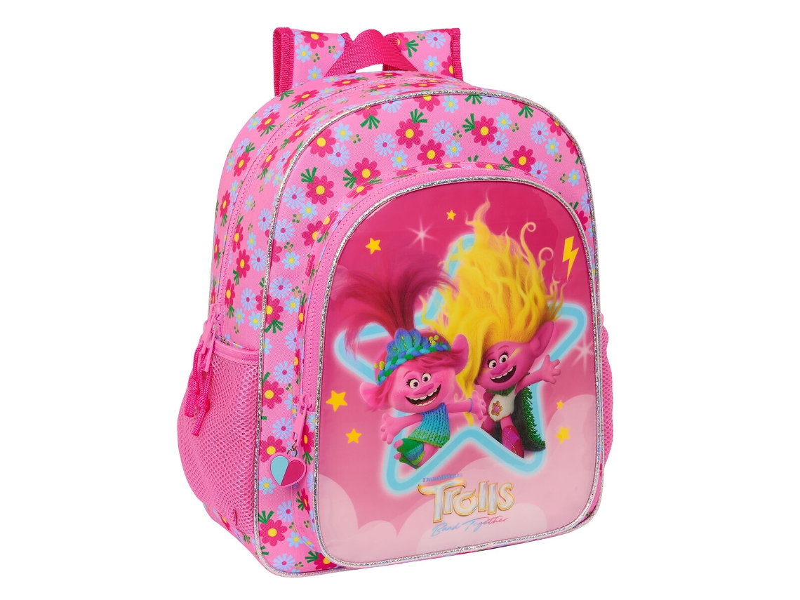 Mochila Escolar TROLLS Rosa 32 X 38 X 12 cm