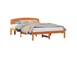 Maison Exclusive - Estructura De Cama Con Cabecera Marrón Cera 150 X 200 Cm