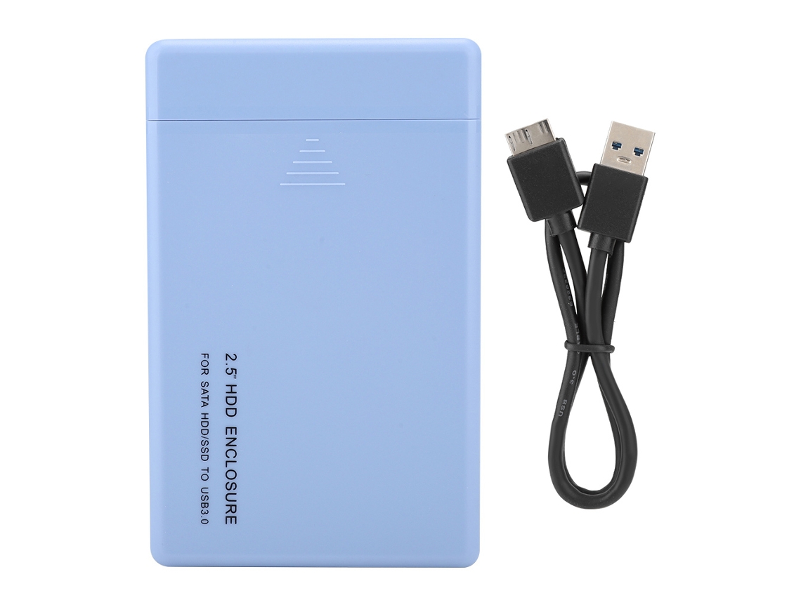 Caja Externa Para Disco Duro Sata 3.0 Usb 3.0 De 2.5 Pulgadas Con Soporte Para Aceleración Uasp, Color Azul