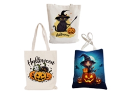 Bolsa de mano reutilizable de Halloween, bolsa de lona grande para niños NEVEANCE