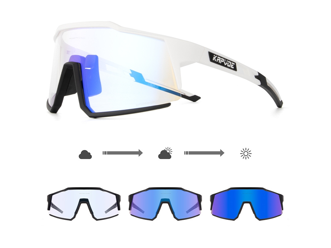 Gafas De Sol Fotocromáticas Para Ciclismo, Gafas De Sol Para Deportes Al Aire Libre Que Cambian De Color A Rojo Y Azul, Gafas Estilo Harley.