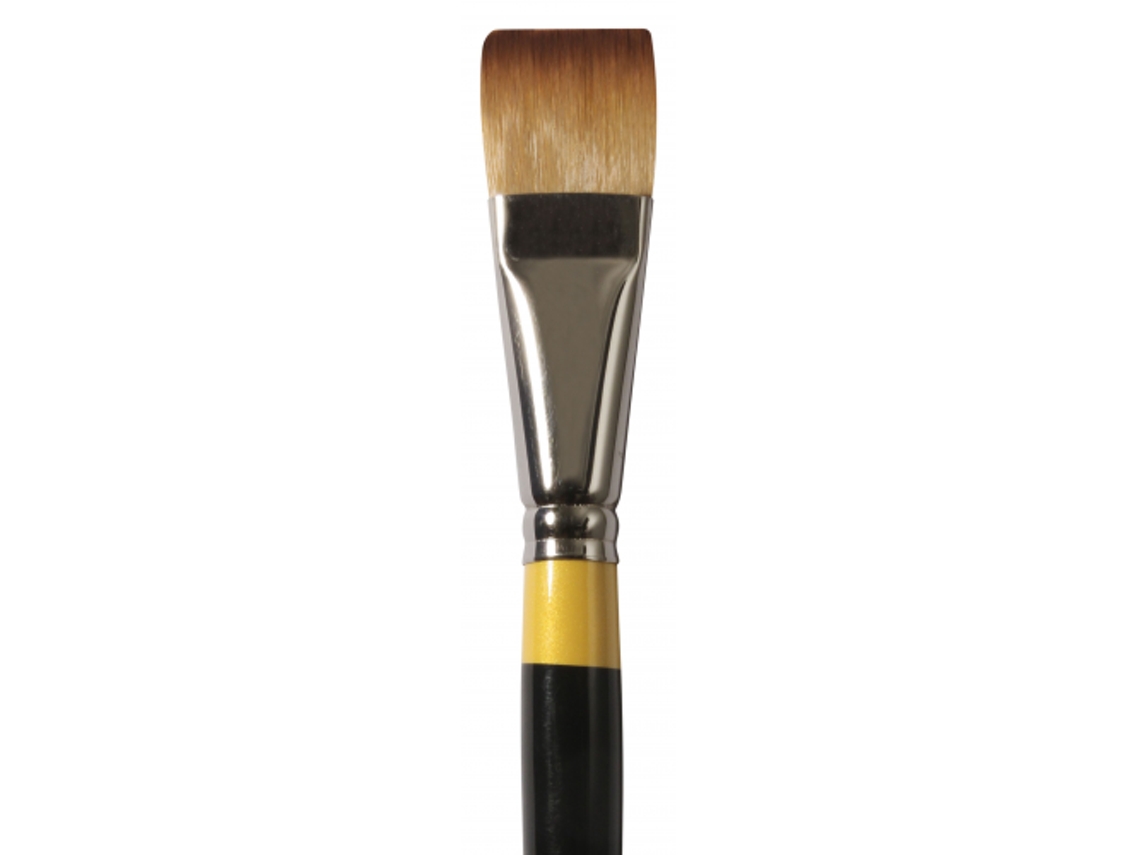 Pincel Sintetico Plano Corto Acrilico Mango Corto S.55 (1'' 25,4 Mm)