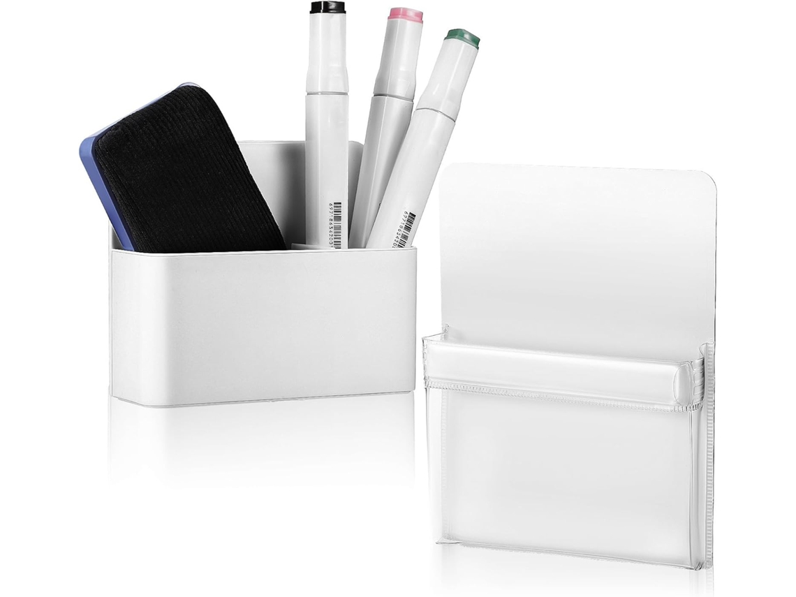 Besportble Stobaza De Plástico Blanco Y Oficina - Práctico De Usar: Ideal Para Guardar Marcadores, Repuesto...