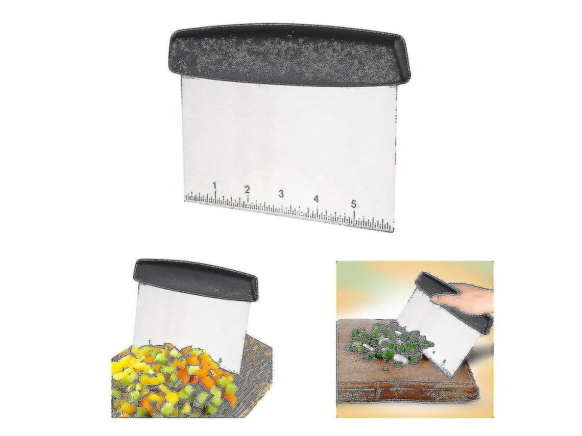 Rasqueta Y Cortador De Acero Inoxidable Con Mango Cómodo Para Pasteles, Masas Y Verduras