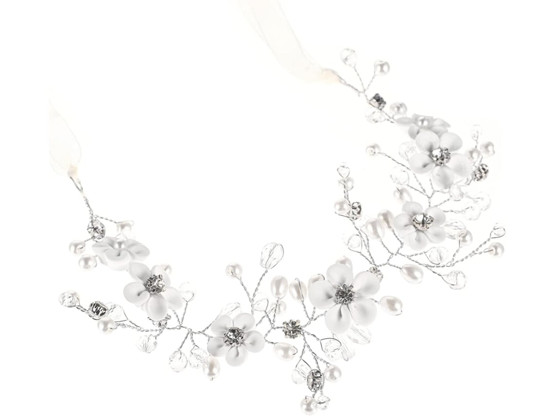 Diadema Adornada Con Perlas Para La Novia Y Las Damas De Honor, Tocado Brillante Para La Noche Y