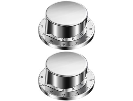 Reloj Temporizador de Cocina para Chef de 2 Piezas con Alarma Fuerte Mecánico - Respaldo Magnético No Requiere Baterías Estilo de Cuerpo Mate Delic...
