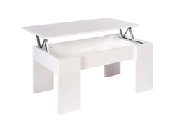 Mesa de Centro Elevable Elise, Blanco 90x50 cm SALDOSYSTOCKS