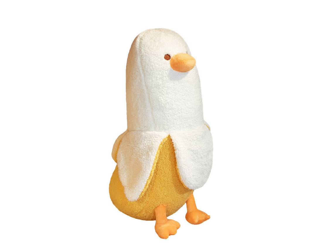 Peluche  Pato Banana Branco 50 Cm
