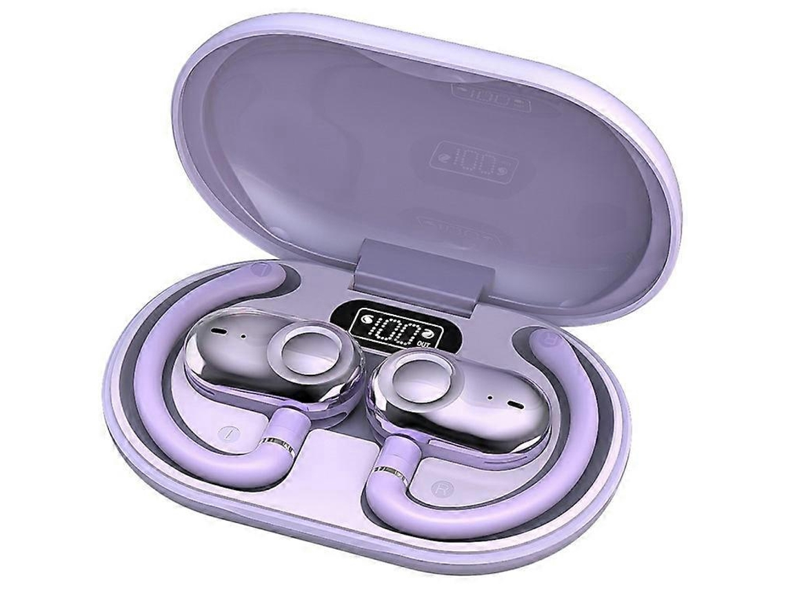 Auriculares Bluetooth Ows Jm18 con pantalla digital, auriculares deportivos inalámbricos con gancho para la oreja para llamadas de música y bicicletas eléctricas.