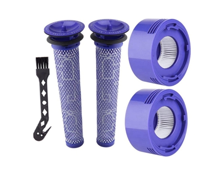 Paquete de 2 prefiltros y 2 paquetes de postfiltros Hepa de repuesto para aspiradora inalámbrica Dyson V7, V8 Animal y V8 Absolute