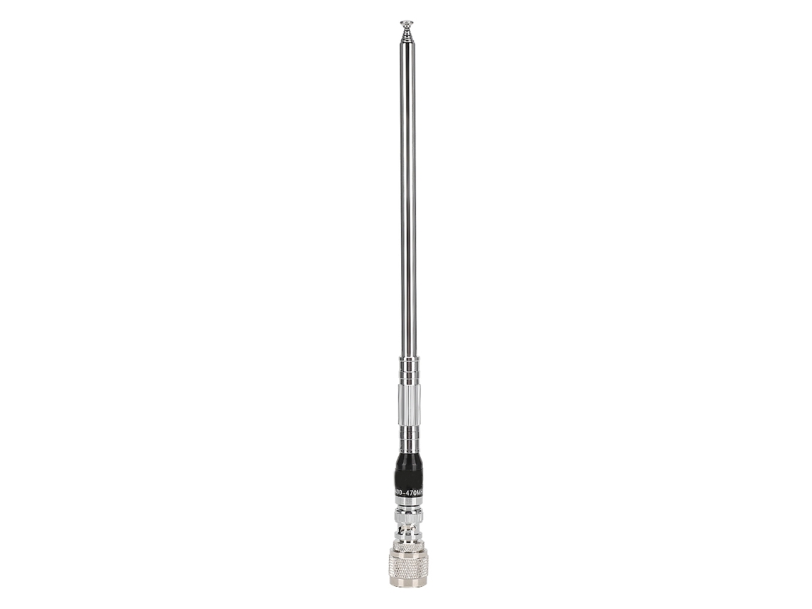 Antena Telescópica Uhf De Alta Ganancia Pl259+bnc, Resistente A La Corrosión, Frecuencia 400-470 Mhz.