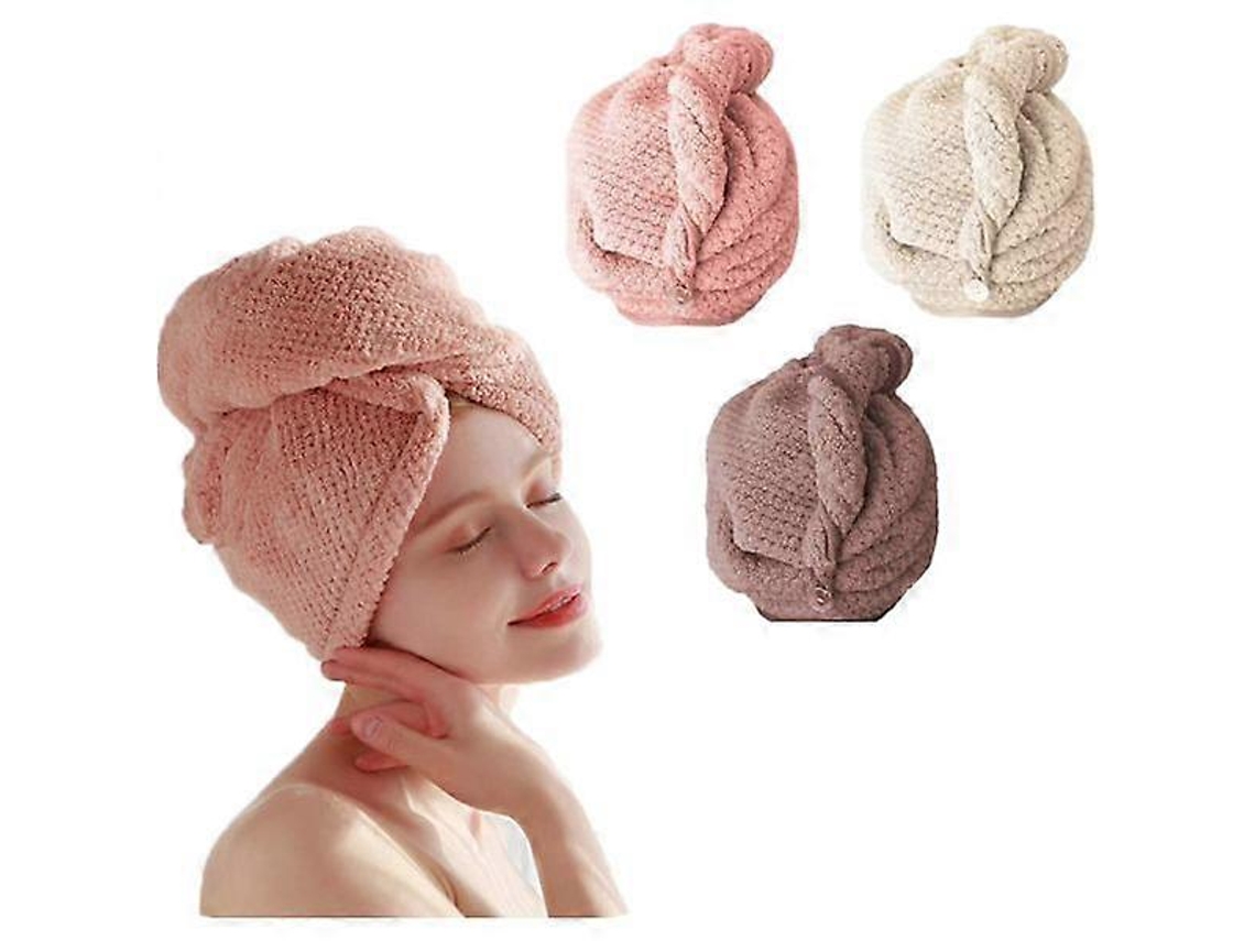 Juego de 3 toallas de microfibra Rosewell para un secado rápido del cabello