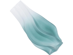 Elegante Jarrón De Diseño En Cristal Verde Esmerilado Con Un Fino Acabado, Ideal Para Arreglos Florales.