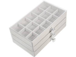 Organizador De Joyas De 45 Niveles Con Compartimentos Para Guardar Pendientes Y Anillos.