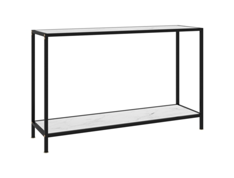 MAISON EXCLUSIVE - Mesa de consola blanco vidrio templado 120x35x75 cm