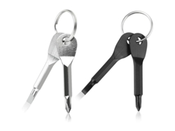 Destornillador llavero de 4 piezas, Phillips, plano, mini, portátil, de metal, regalo para papá mecánico.