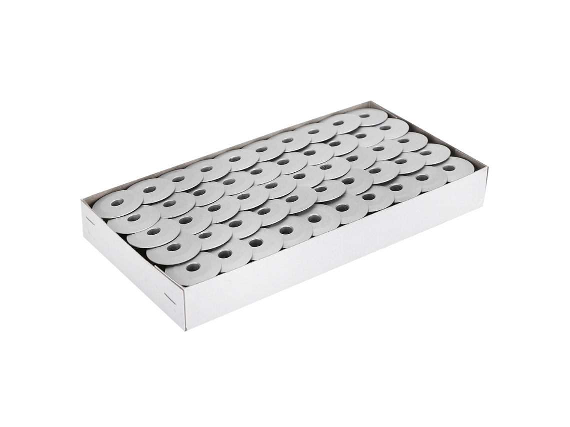 TRUYUETY 100 unidades de bobinas 6,5 oblicuas de aluminio sin agujeros para máquina de coser industrial DY 65 con pie caminante