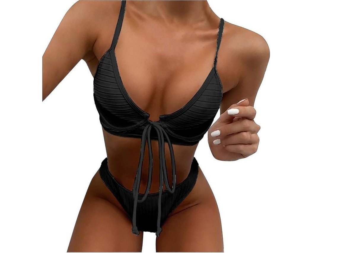 2026-traje De Bikini Sexy Para Mujer Con Sustento Y Tiras Anchas De Nylon Resistente Al Agua