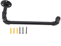 Toalheiro De Parede Industrial Em Ferro Preto, Resistente, Estilo Vintage, Para Banheiro Para Uso Doméstico E